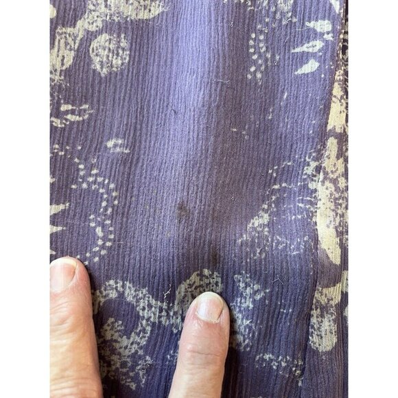 To The Max Silk Dress Purple Floral SZ Med Fairycore Wedding Guest Fall Autumn - Picture 10 of 10